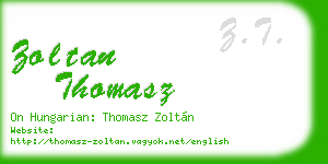 zoltan thomasz business card